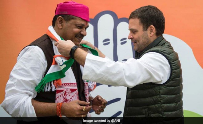 Suspended BJP MP joins Congress