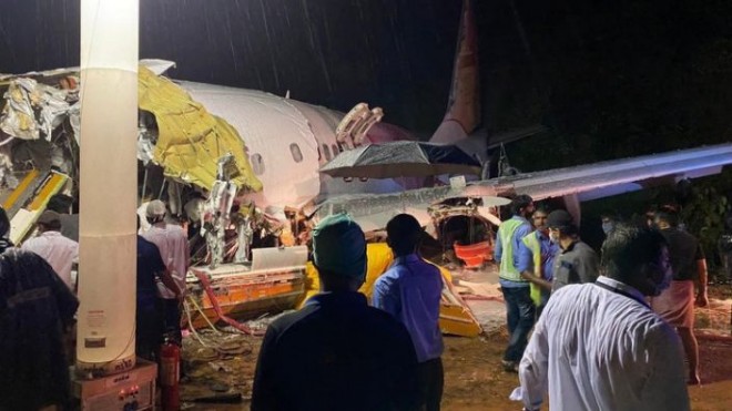 Air India Express Flight skids off.. 18 killed