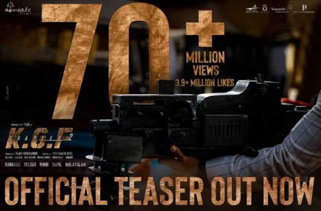 A huge Record for KGF chapter2 teaser